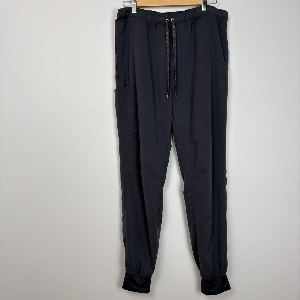 Roth Wear Mens Bowen Jogger Scrub Pants Size‎ Large Pewter Cuffed Ankles Stretch
